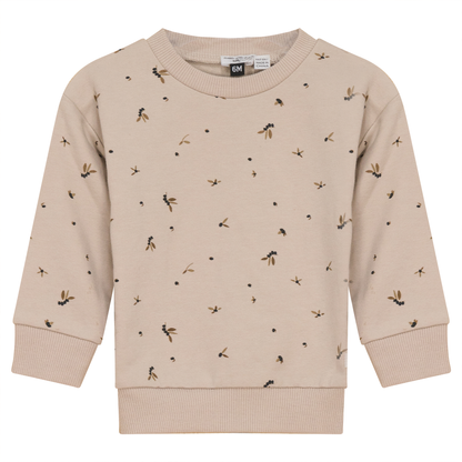 Leaf print Sweater Biscuit