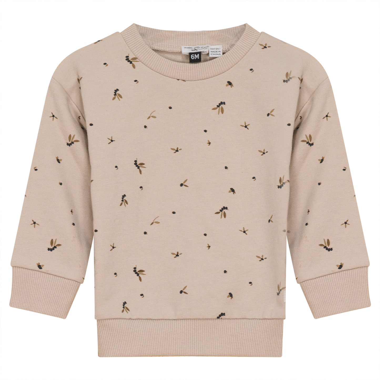 Leaf print Sweater Biscuit