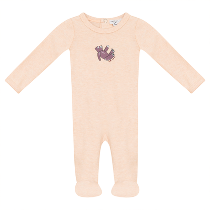 Bear Print Ribbed Onesie Blush Mix