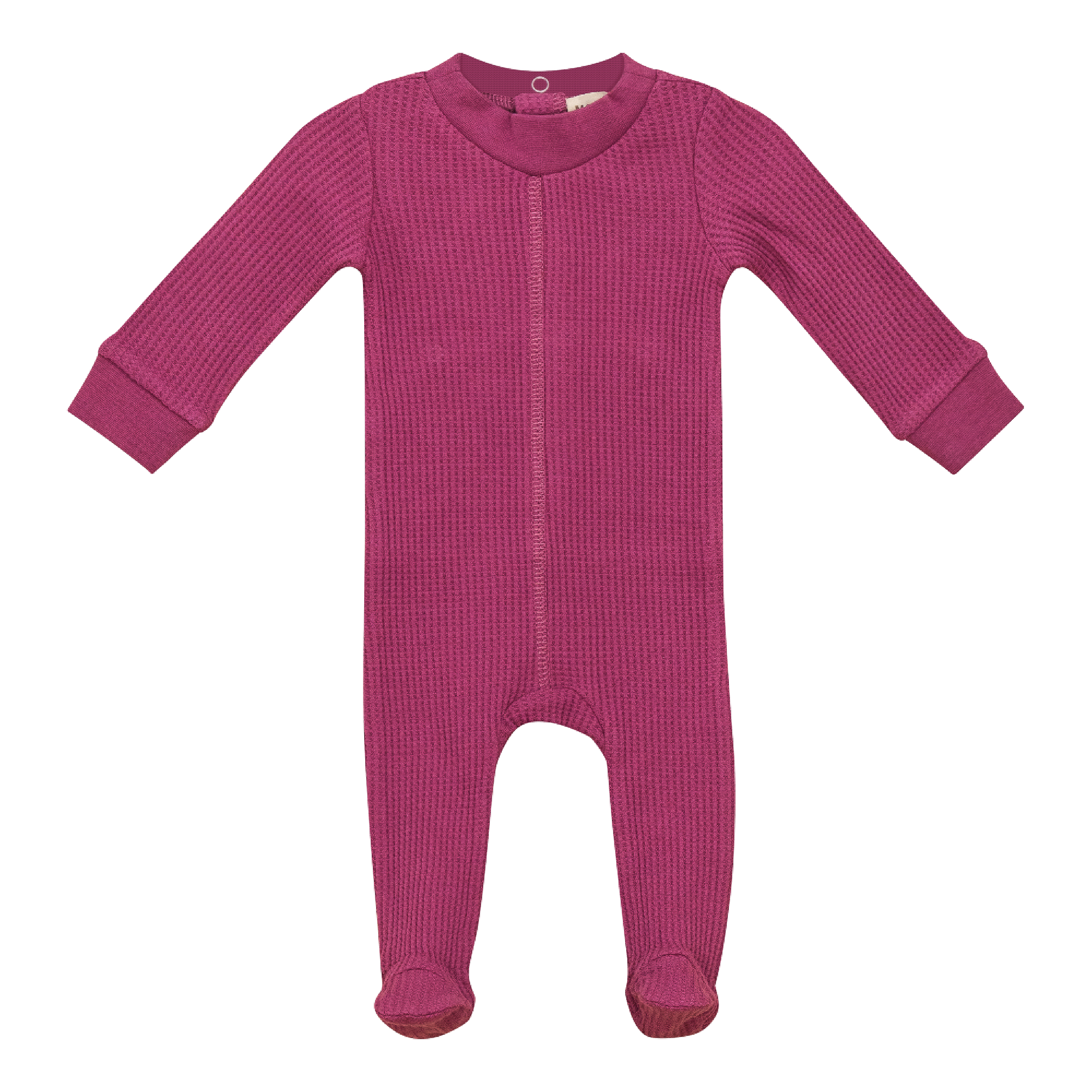 Stretch Waffle Onesie Magenta