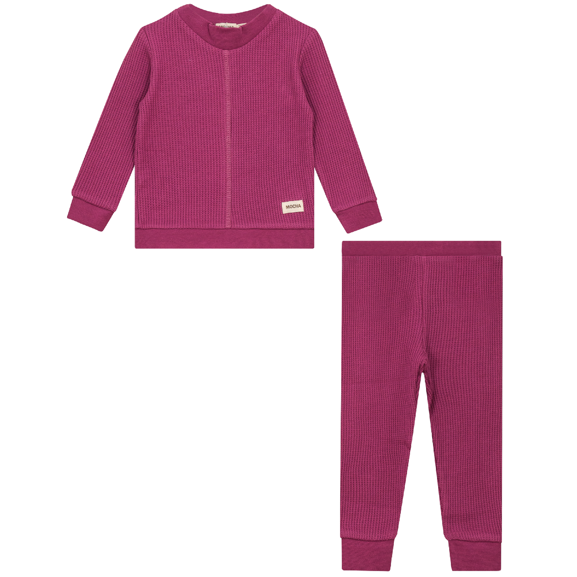 Stretch Waffle 2Pc Set Magenta
