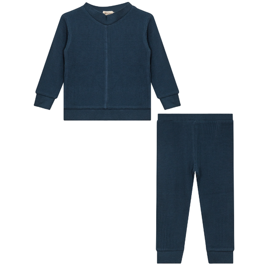 Stretch Waffle 2Pc Set Teal