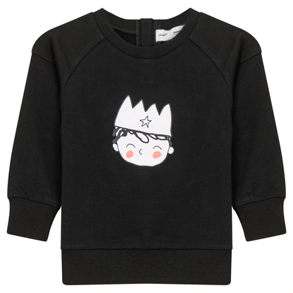 Crown Print Sweatshirt Black