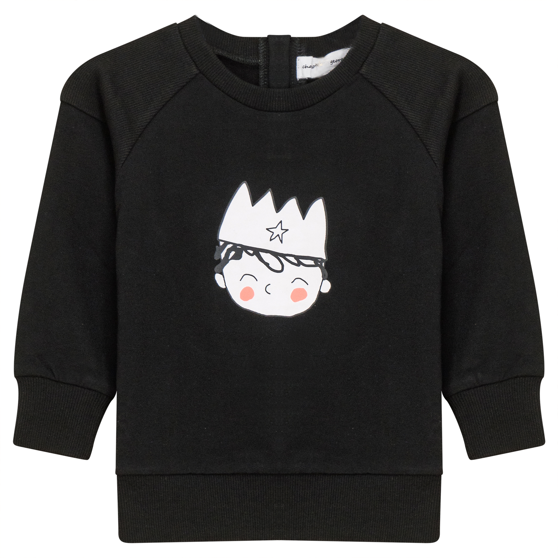 Crown Print Sweatshirt Black