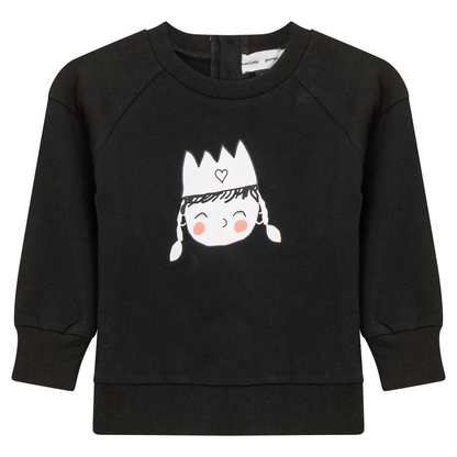 Crown Print Sweatshirt Black