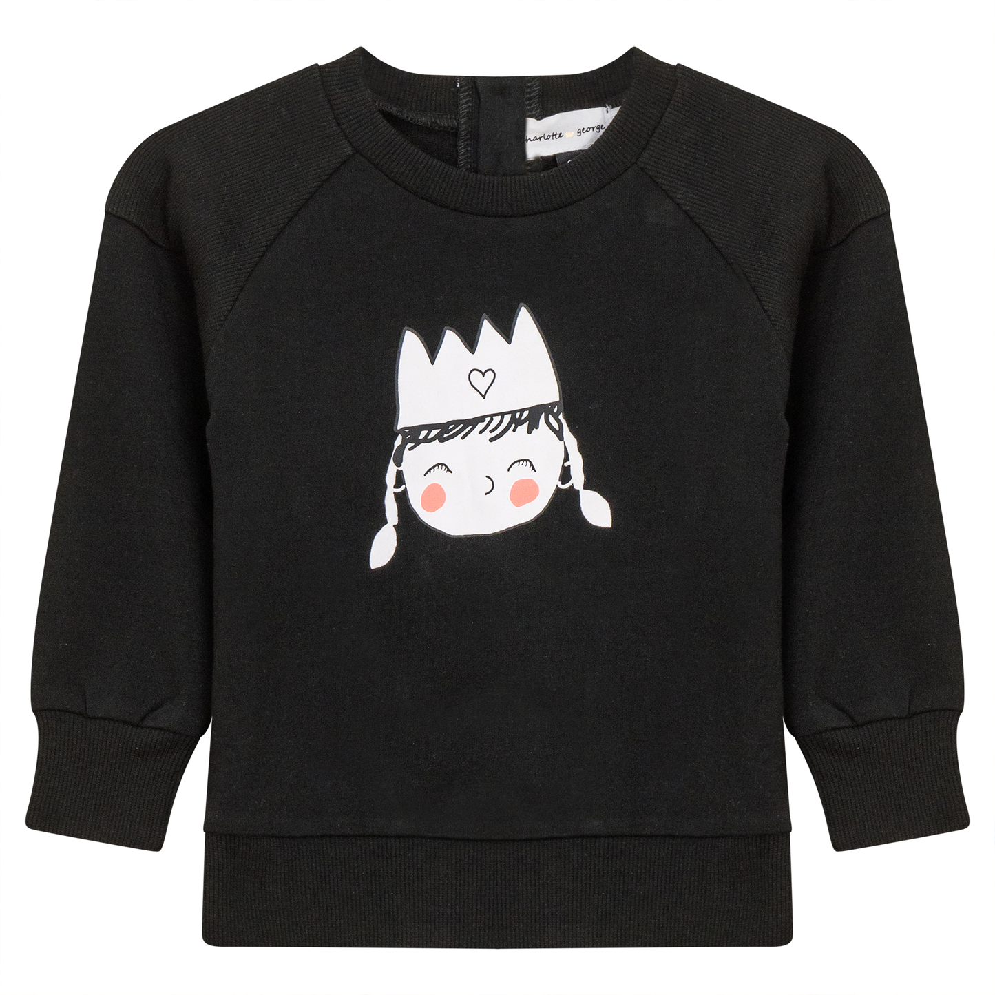 Crown Print Sweatshirt Black