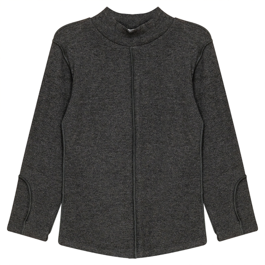 Ribbed Top with Outseams