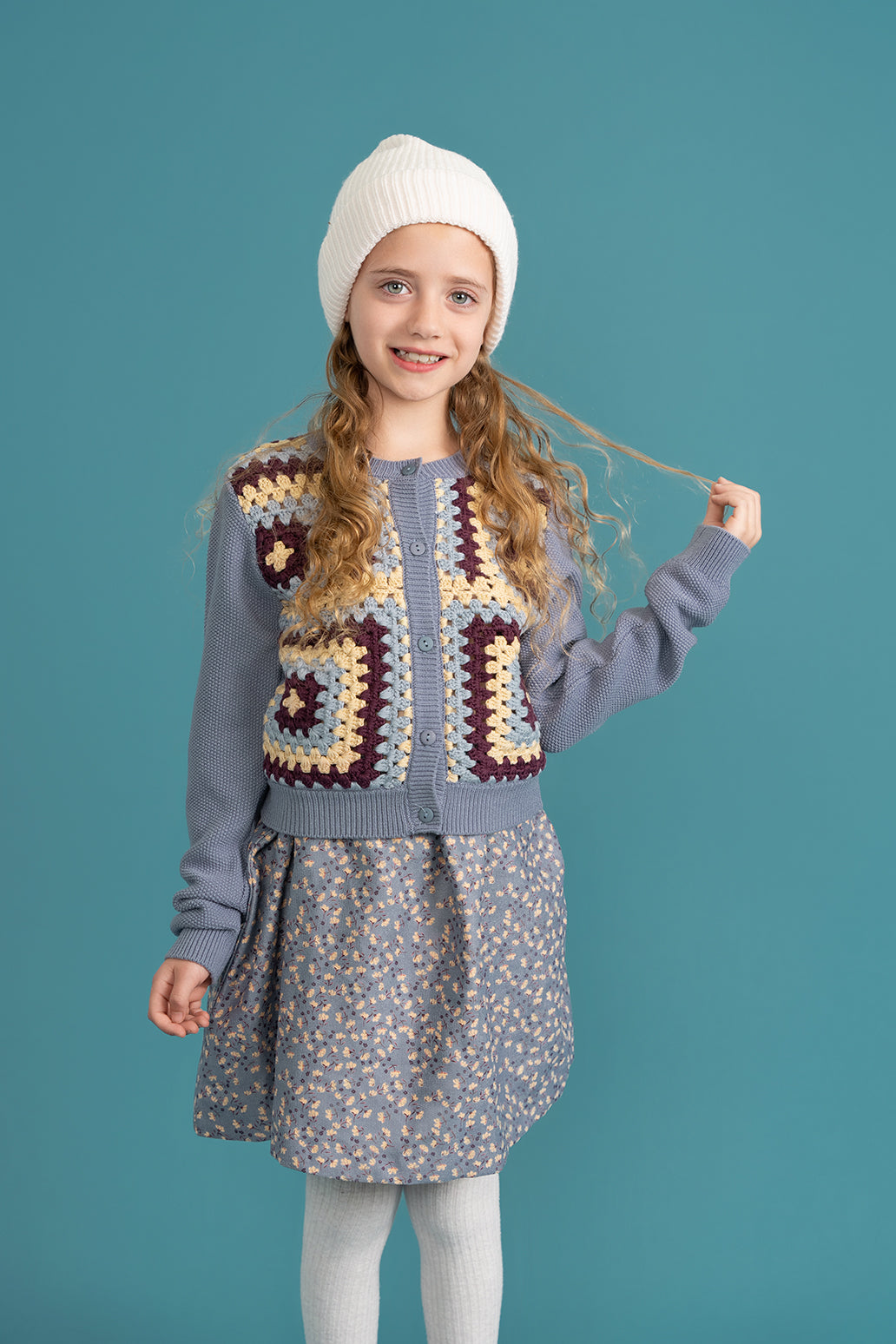 Woven Suede Flower Print Set