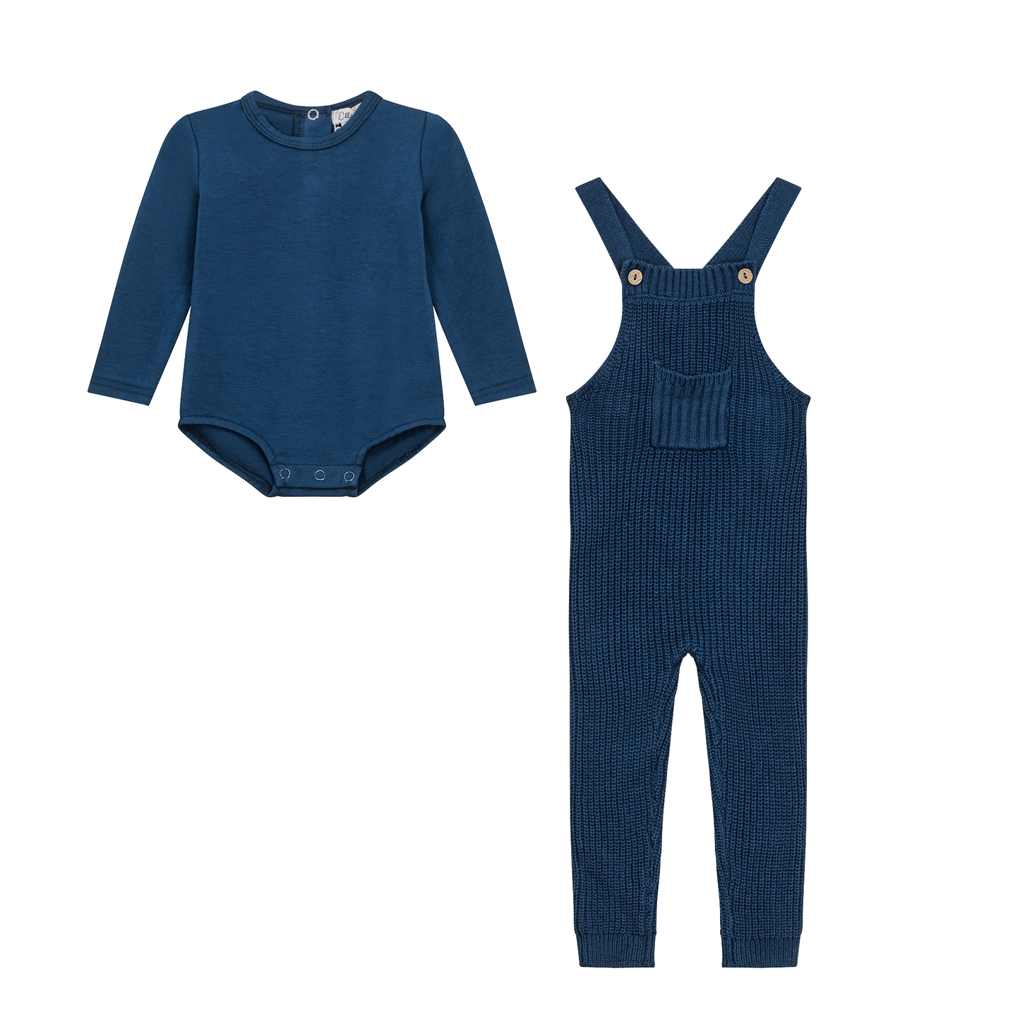 Overall Knit Set Oxford Blue