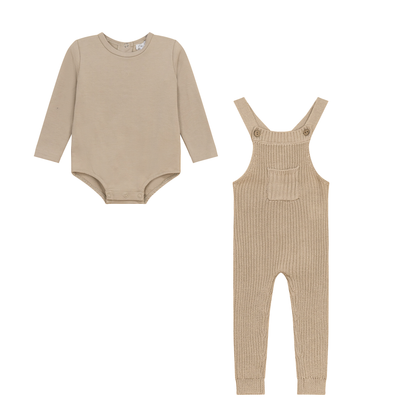 Overall Knit Set Stone