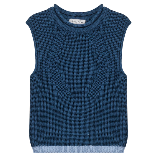 Knit Vest with Fennel Neck