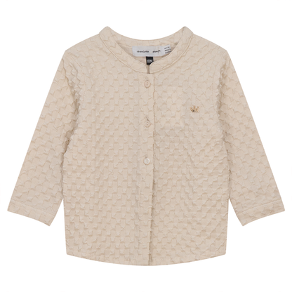 Puff Textured Woven Shirt Cream