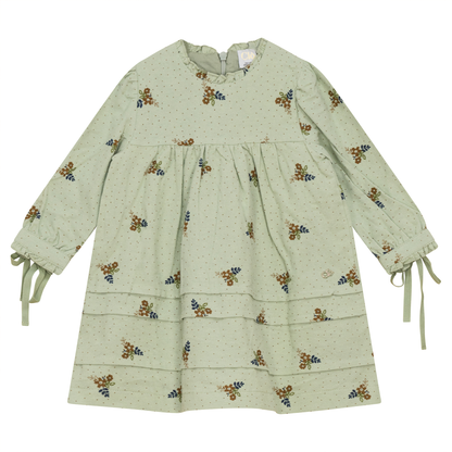 Woven Flannel Loose Dress Mint