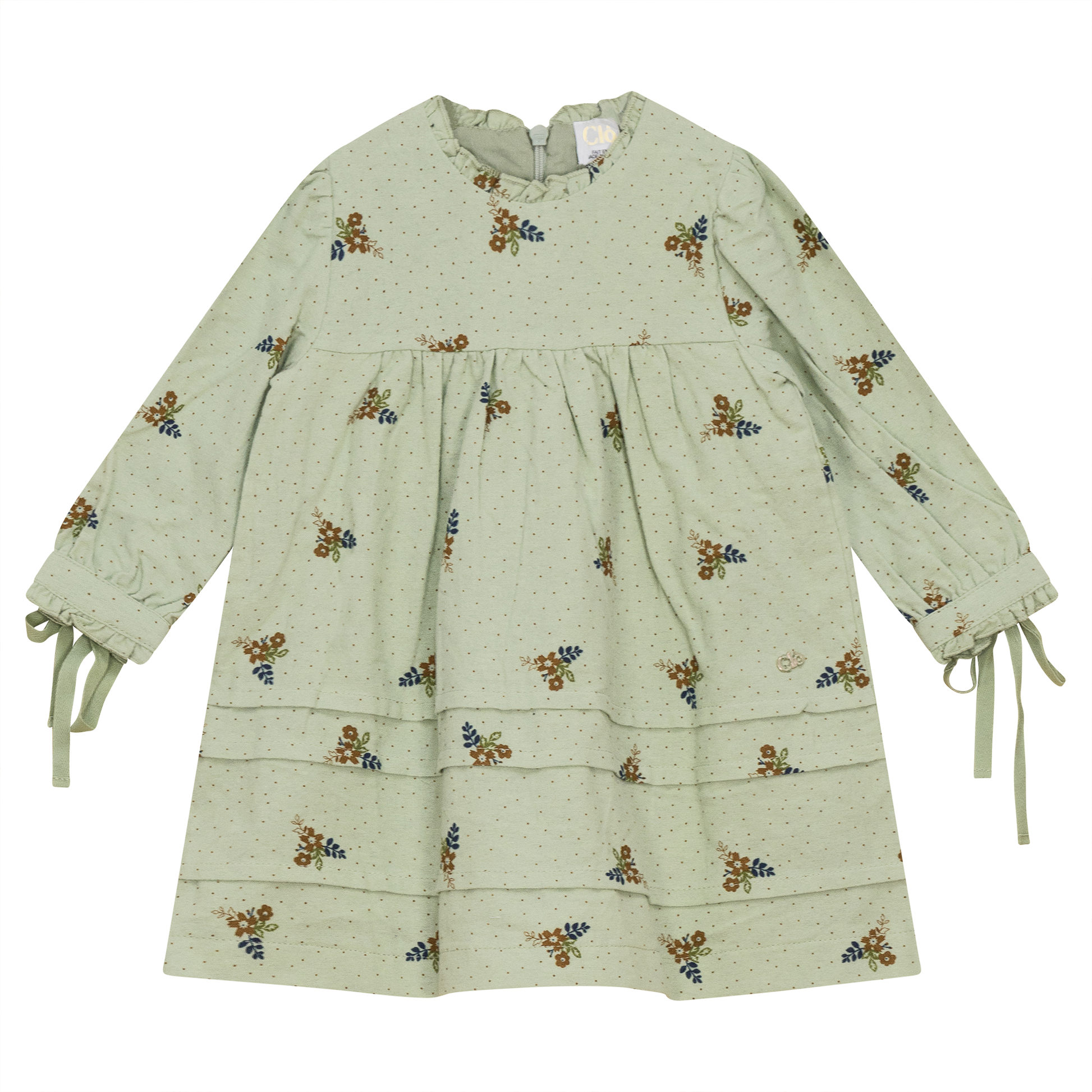 Woven Flannel Loose Dress Mint