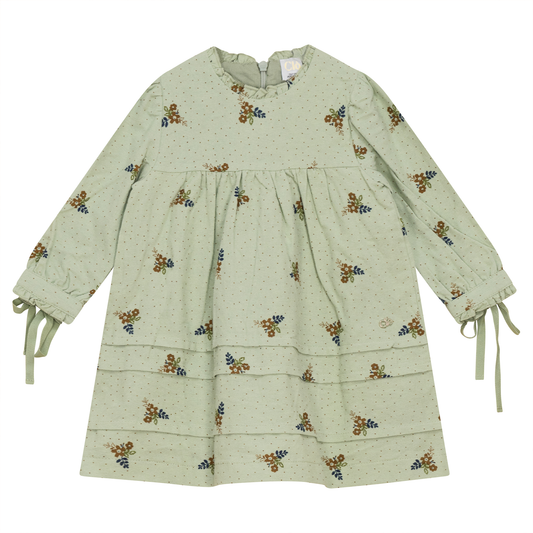 Woven Flannel Loose Dress Mint