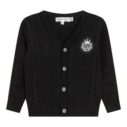 Cable Knit Cardigan Black