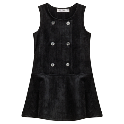 Striped Velour Jumper Black