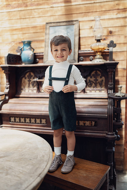 Stripe Velour Overall