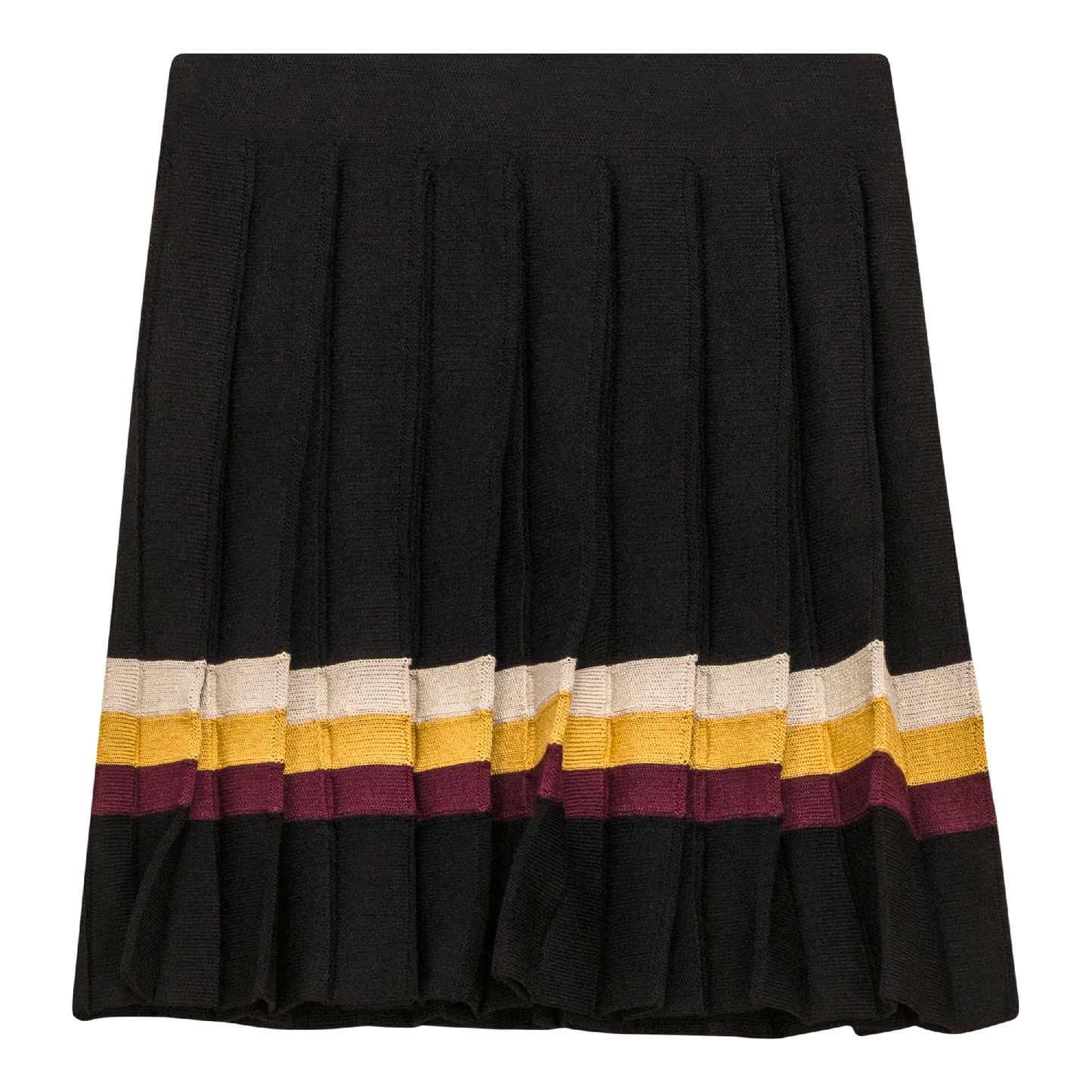 Pleated Knit Skirt Black