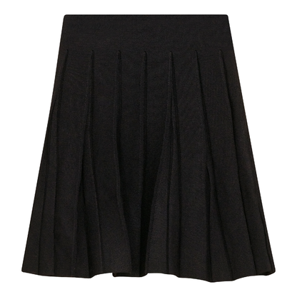 Knit Pleated Skirt Black