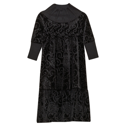 Velour Knit Robe Black
