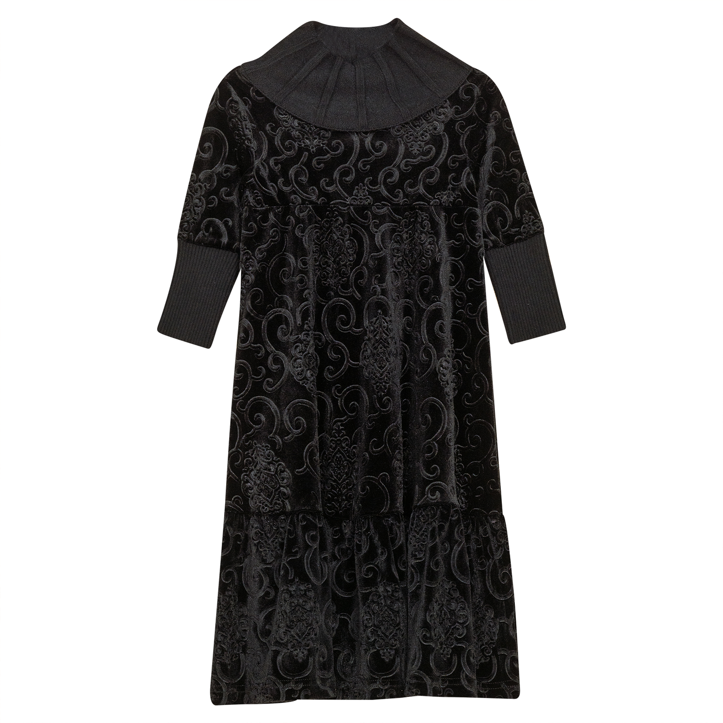 Velour Knit Robe Black