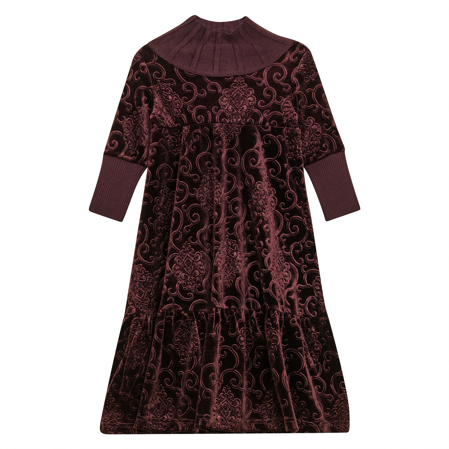 Velour Knit Robe Wine