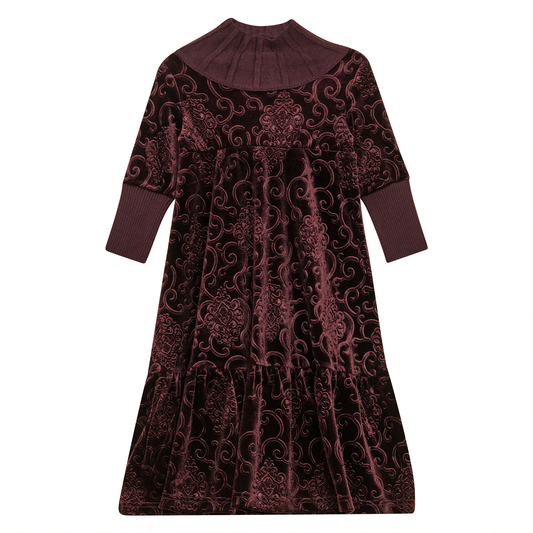 Velour Knit Robe Wine