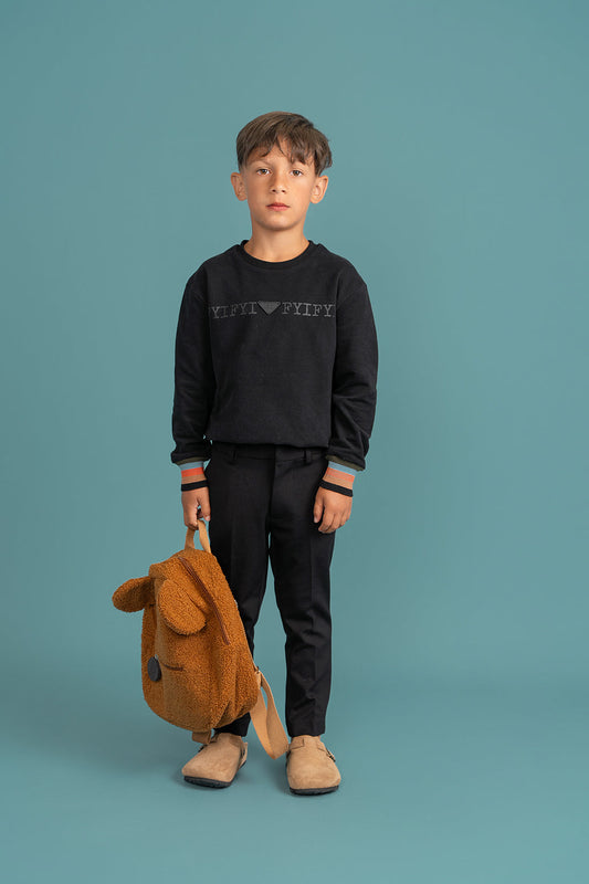 Striped Trim Sweatshirt