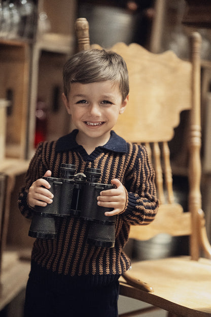 Stripe Textured Knit Sweater