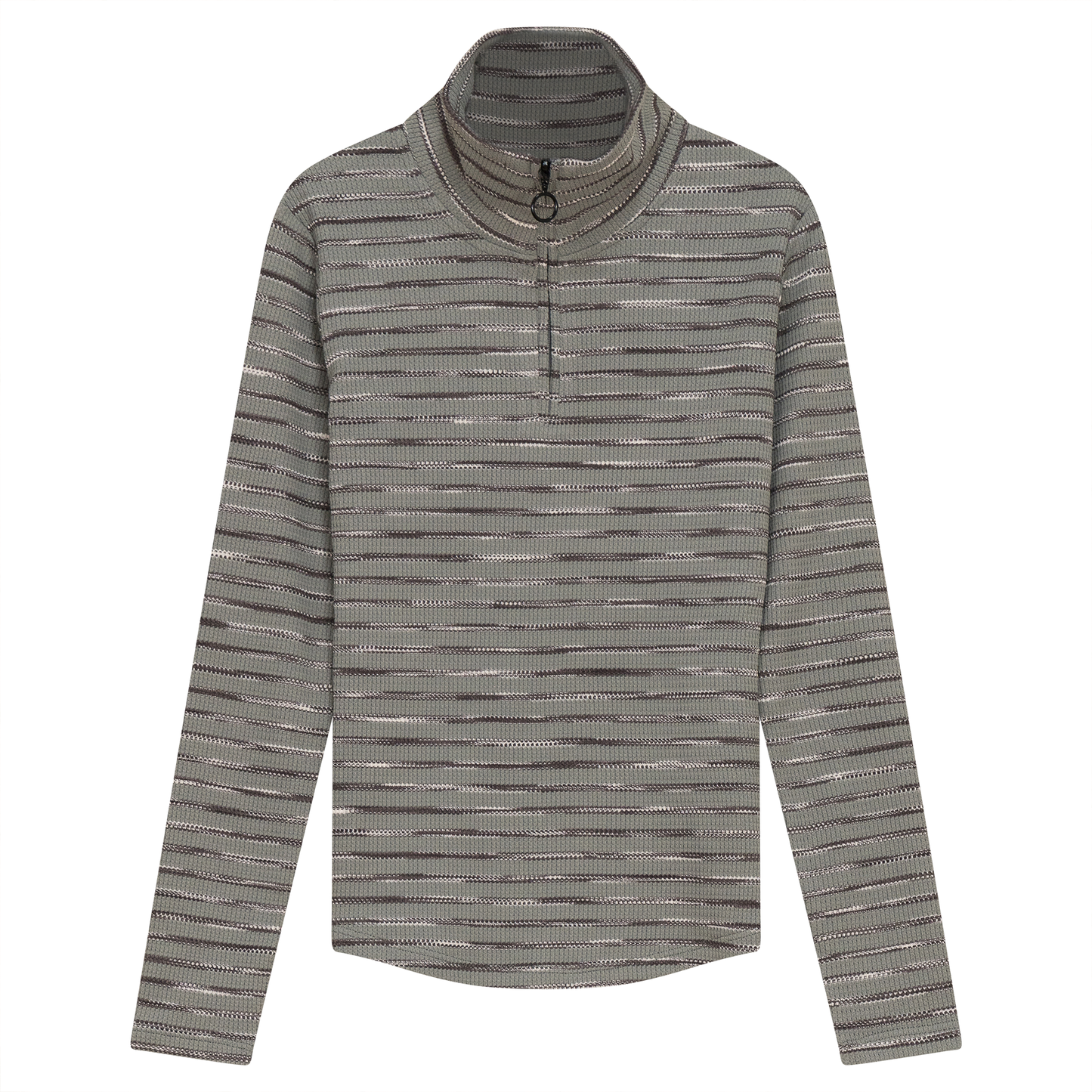 Stripe Waffle Knit Top Storm