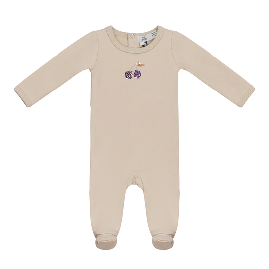 Bunny Print Onesie Dark Almond