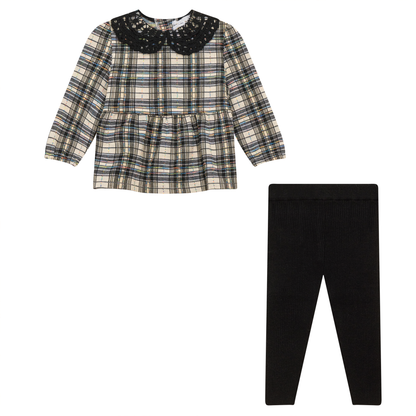 Plaid 2Pc Set Black