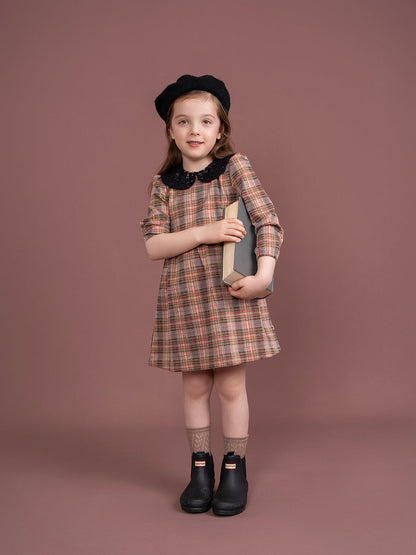 Stretch Plaid High Waist Dress