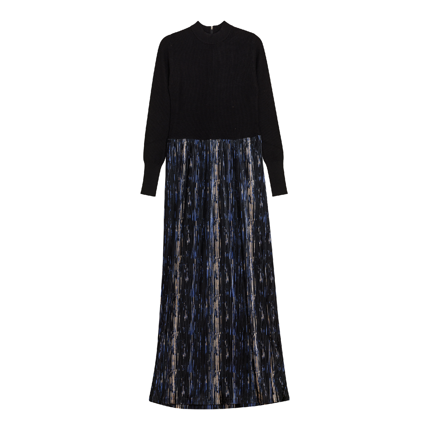 Velour Maxi Dress Blue