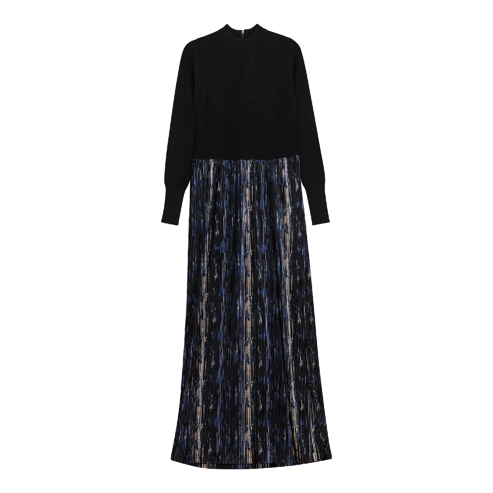 Velour Maxi Dress Blue