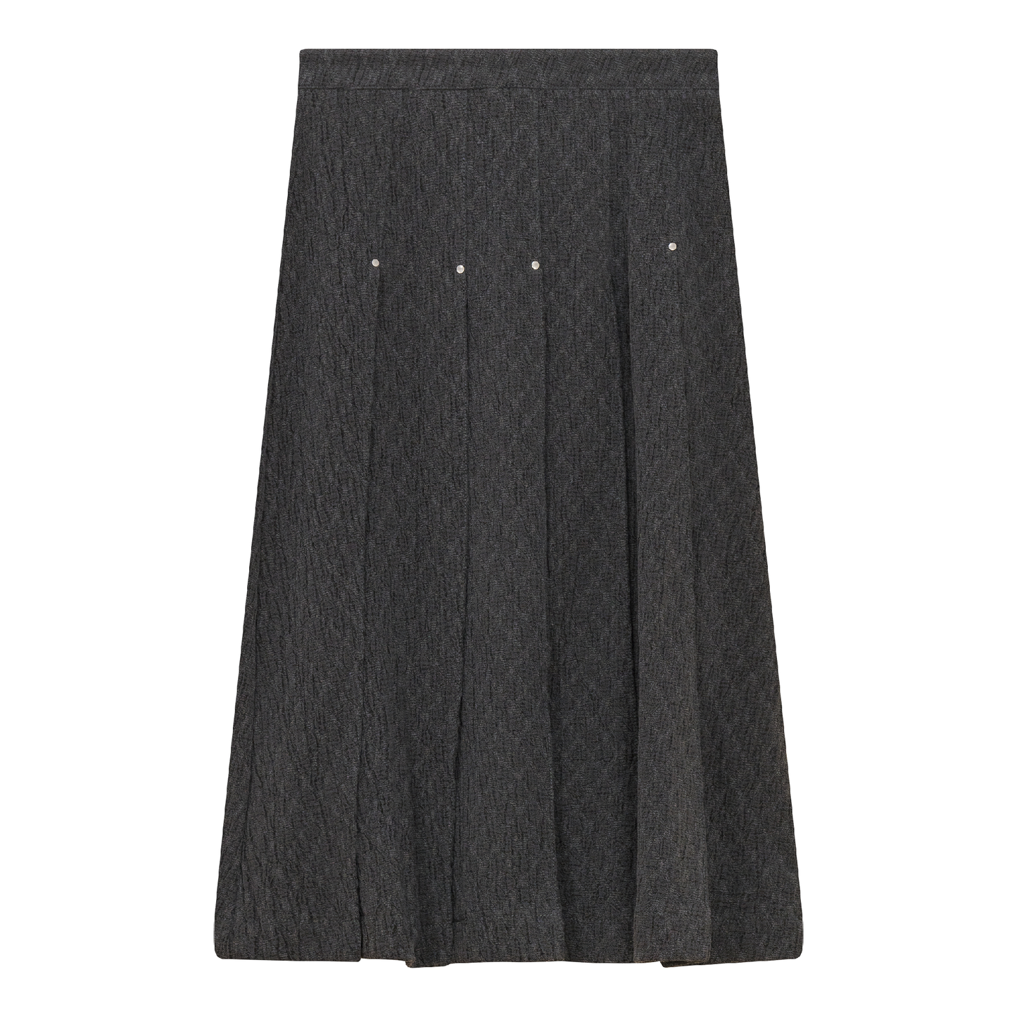 Woven Jacquard Pleated Skirt Black Mix