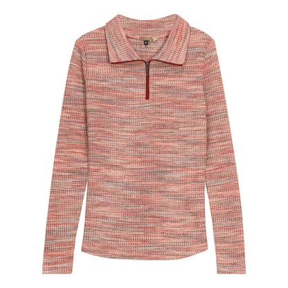 Waffle Stretch Top Multi Rust