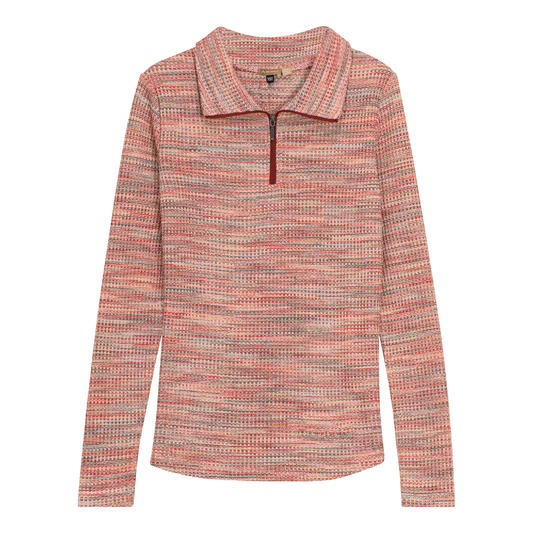 Waffle Stretch Top Multi Rust