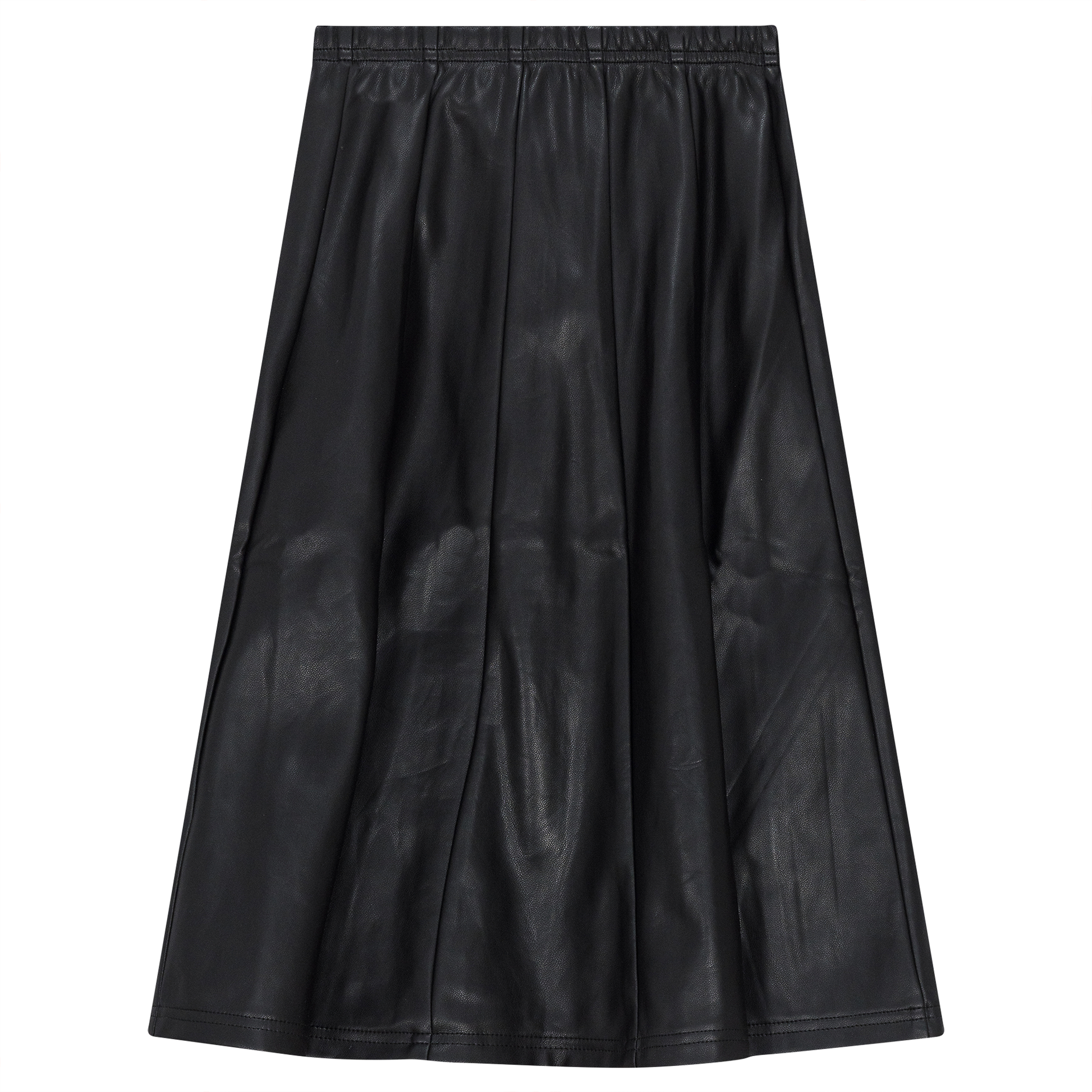 Leather Paneled Skirt