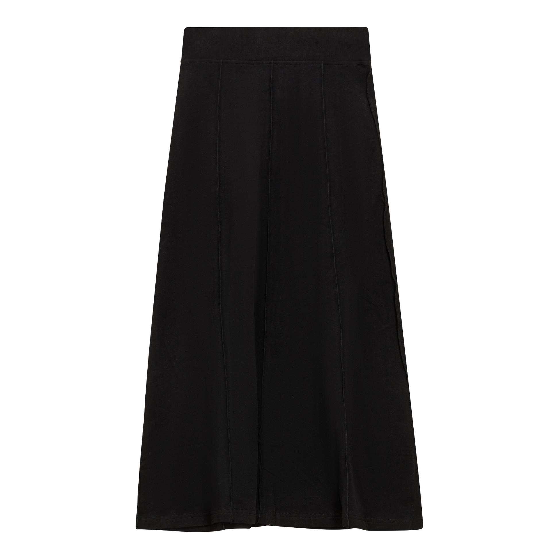 Midi Paneled Skirt Black