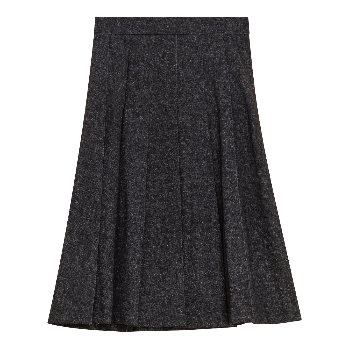 Mix Knit Knife Pleated Skirt