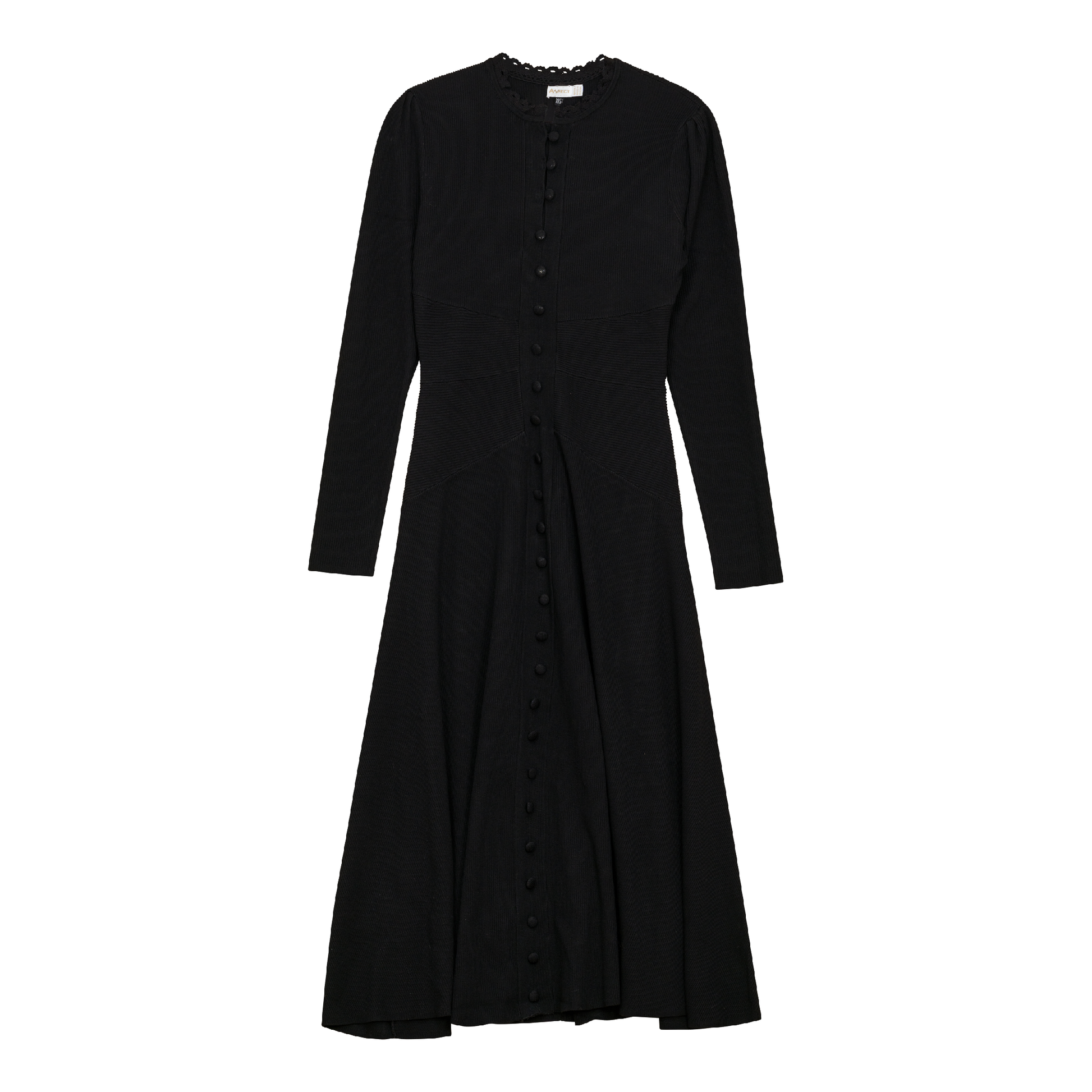Midi Knit Dress Black