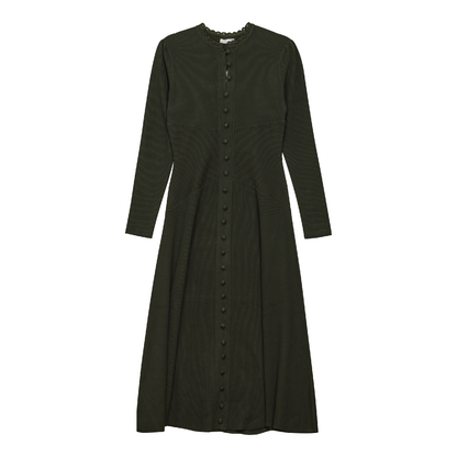 Midi Knit Dress Olive
