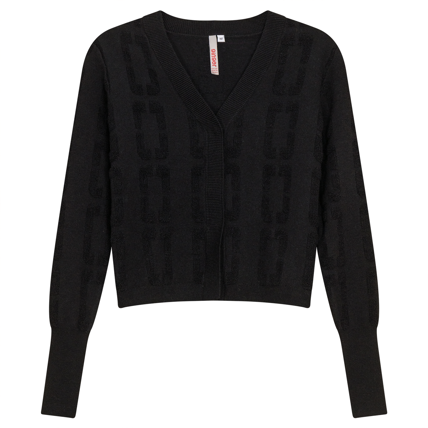 Jacquard Knit Bolero Black