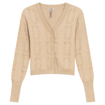Jacquard Knit Bolero Wheat