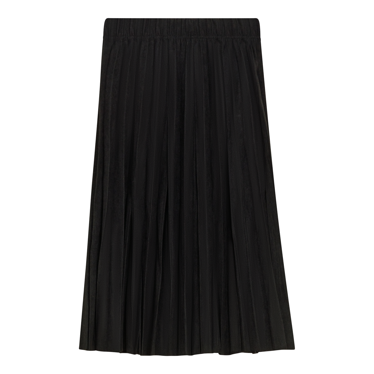 Crinkle Woven Pleated Skirt Black