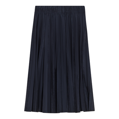 Crinkle Woven Pleated Skirt Dark Navy