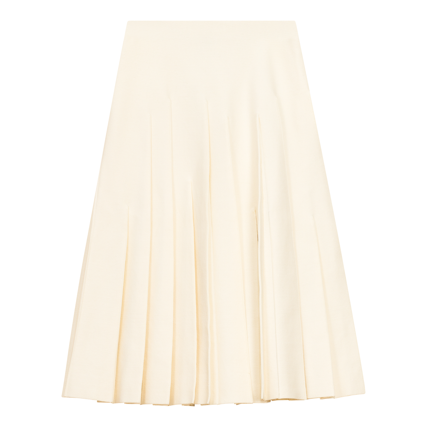 Knit Pleated Skirt Cream