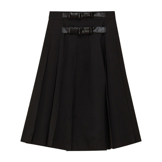 Pleated Skirt with Belt